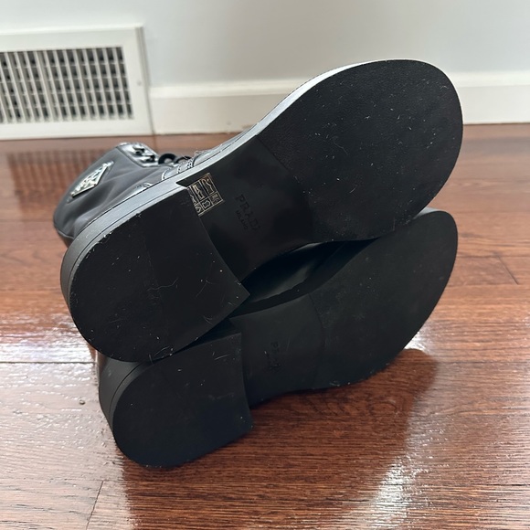 Prada Brush Leather and Renylon Boots - Picture 5 of 10